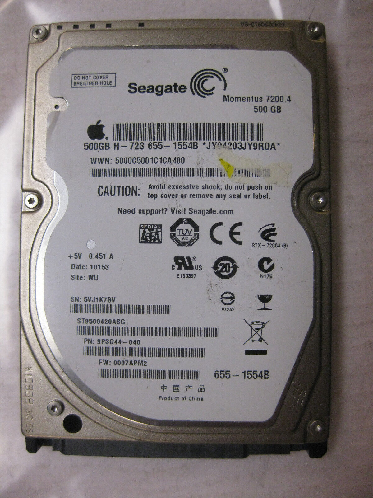 Seagate Momentus 7200.4 ST9500420AS 500GB SATA II 2.5 in Laptop Hard Drive