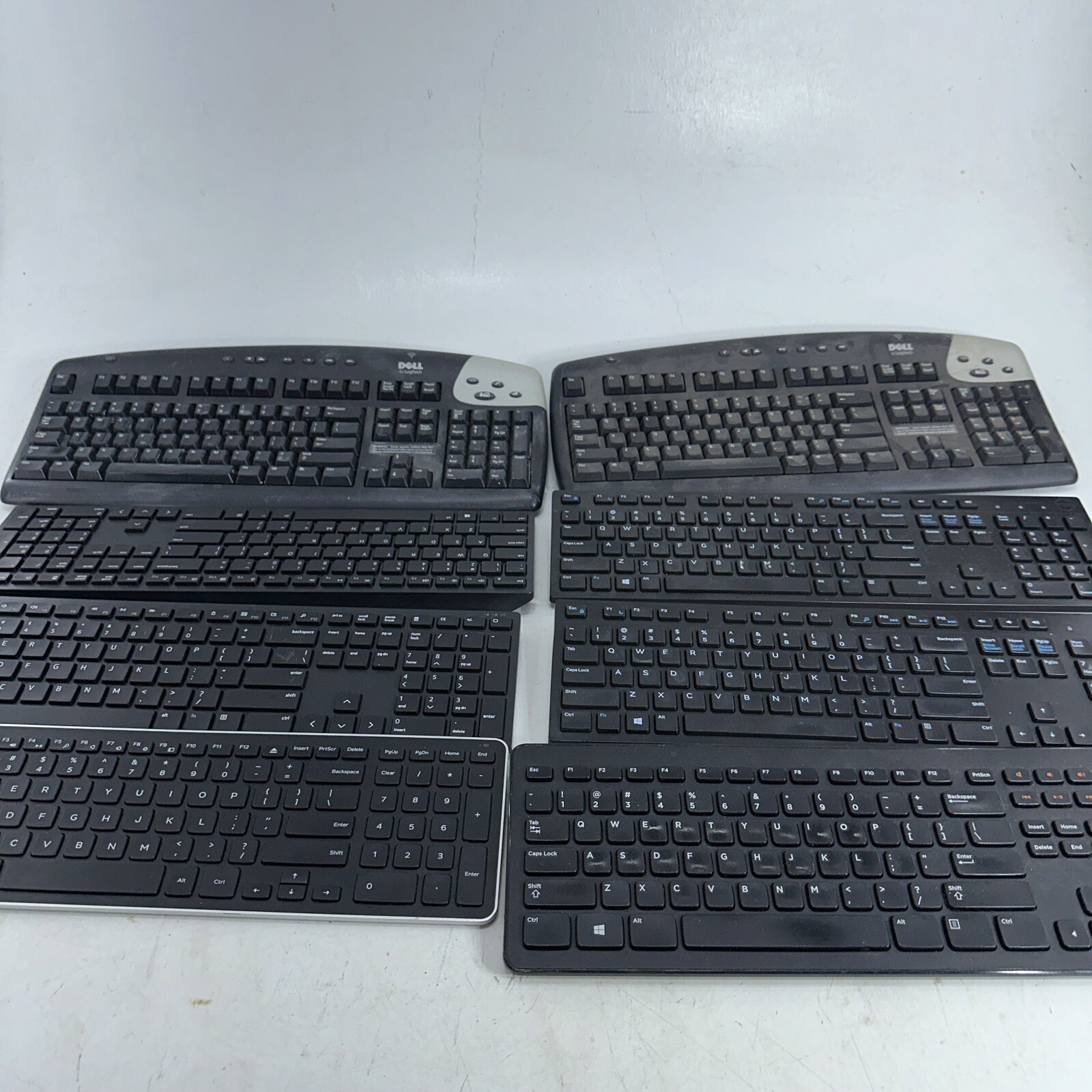 Mixed Lot of Dell Wireless Keyboards NO DONGLE - UNTESTED Various Models