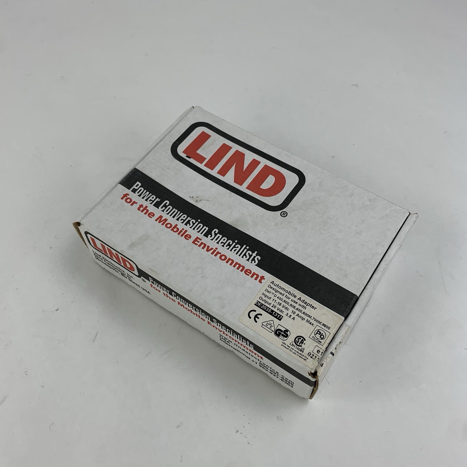 LIND DE2035-1317 Automobile Car Adapter for Dell Laptops - Cords Included