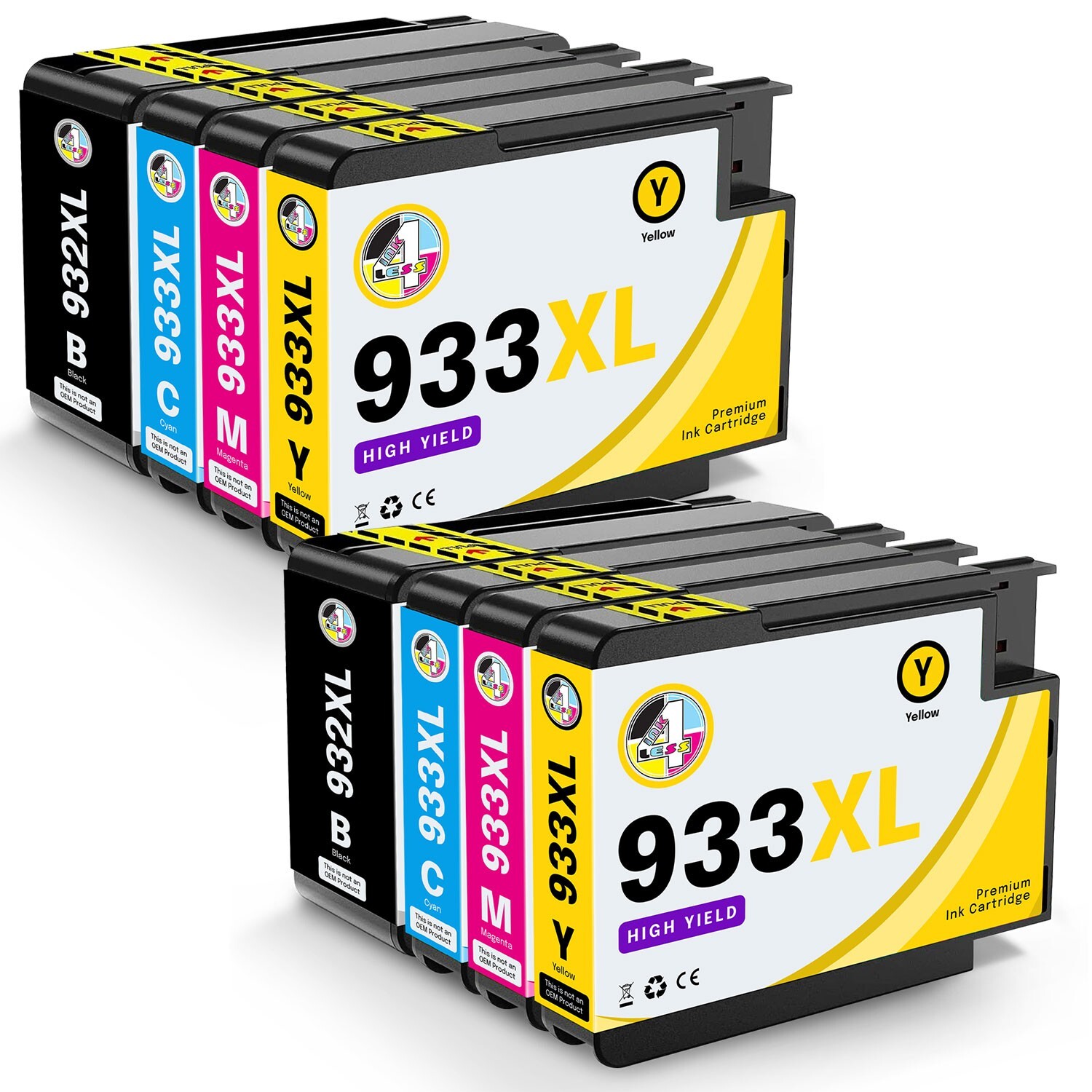 2 Set Ink Replace for HP 932 933 Officejet 6100 6600 6700 7110 7510 7610 7612