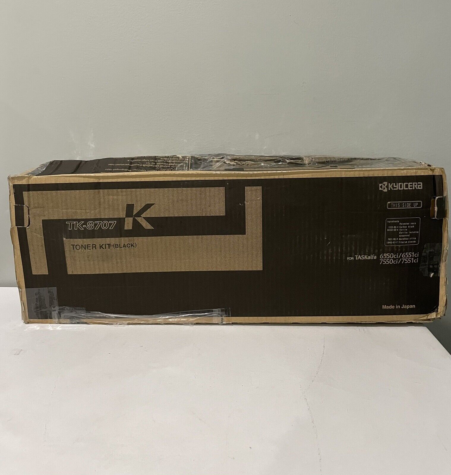 Genuine Kyocera TK-8707 Black Toner Kit For TASKalfa 6550ci / 7550ci Damage Box