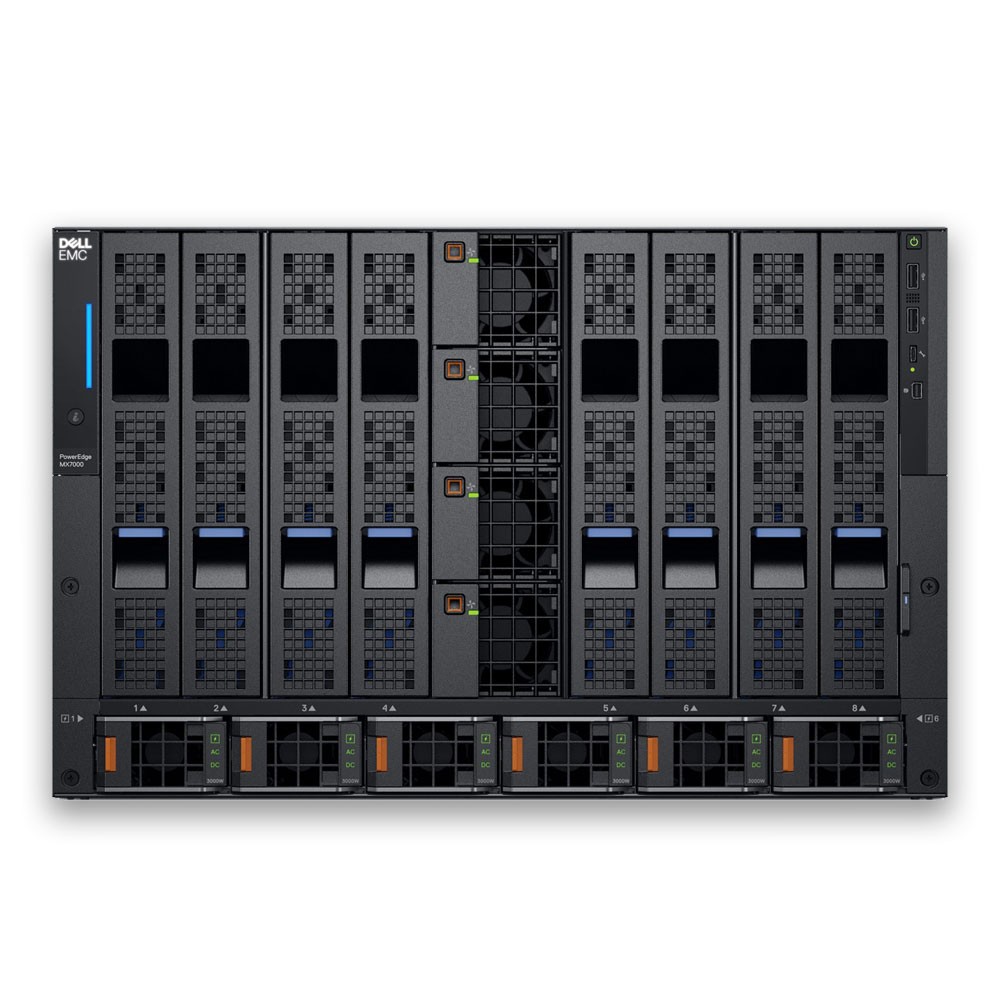 Dell PowerEdge MX7000 CTO Blade 8 slot 7U Chassis 6x 3000W 2x MX9002m
