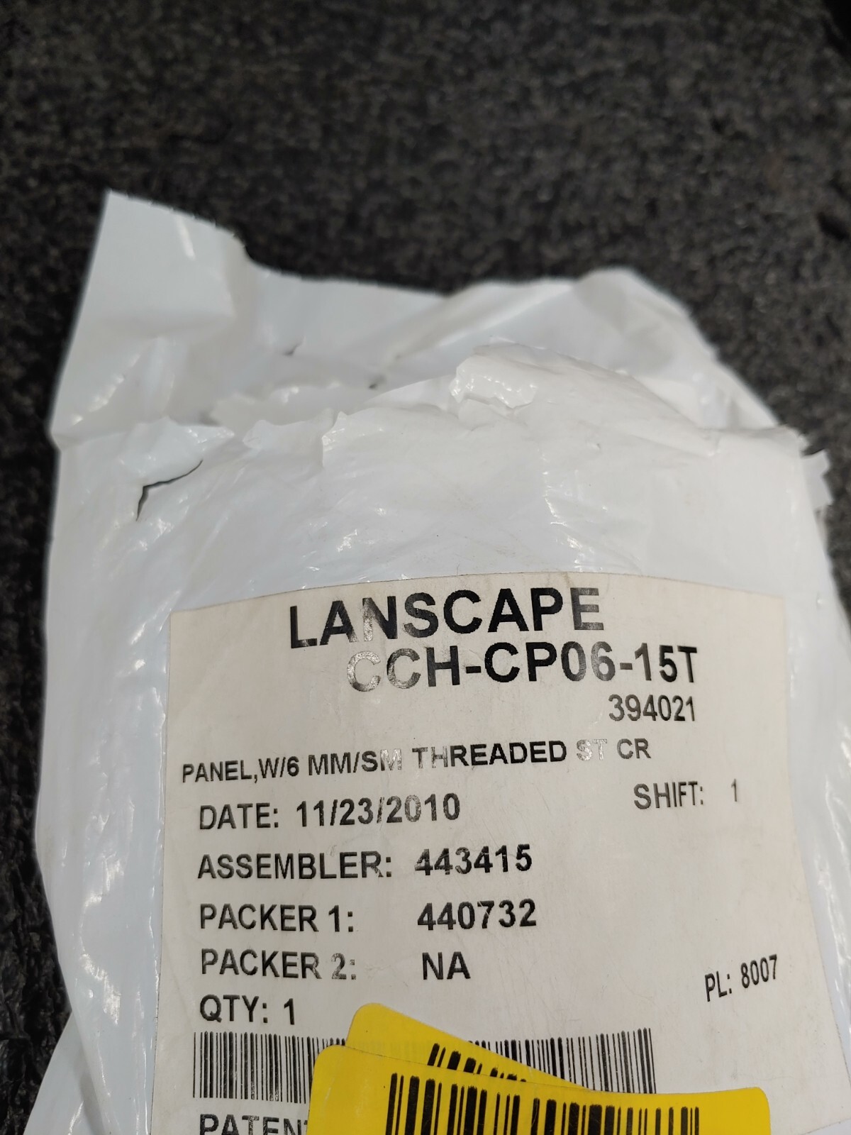 CORNING LANSCAPE CCH-CP06-15T CCH Closet Connector Housing Panel