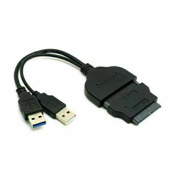 Cablecc 1set USB3.0 to SATA 22Pin  SATA to 16P Micro SATA Adapter for 1.8