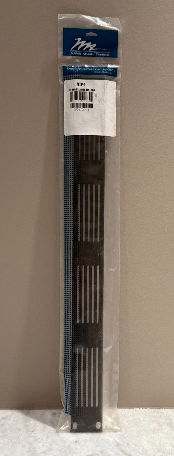 Middle Atlantic Products  VTP-1  1SP Anodized Slotted Vent Panel