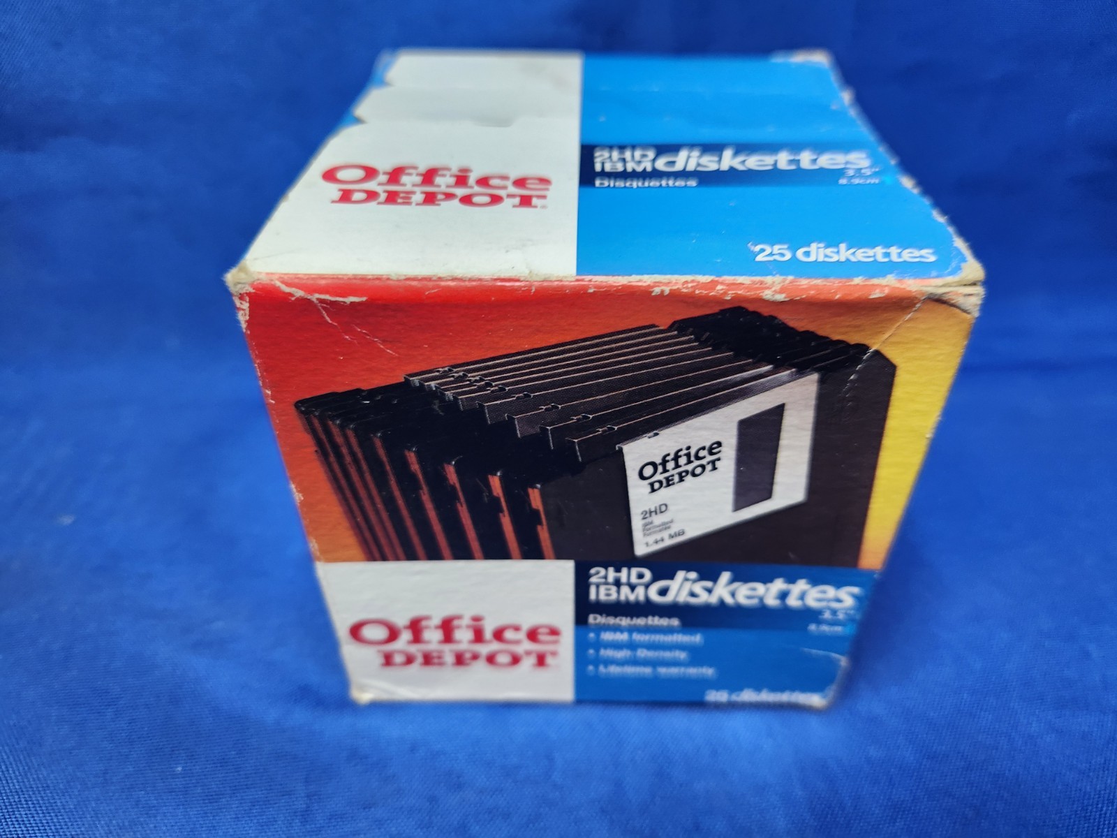 NEW SEALED 25 Office Depot 2HD IBM Formatted 3.5 Floppy Disks Diskettes 1.44 MB