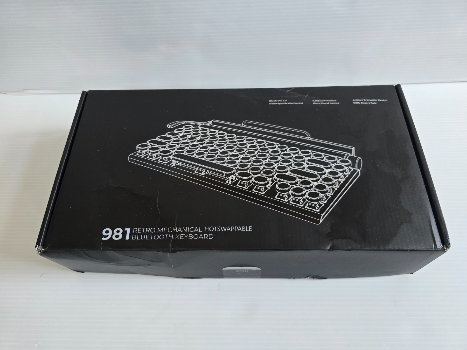 Taiahiro 981 Retro Mechanical Keyboard Bluetooth Hot Swappable Open Box Tested