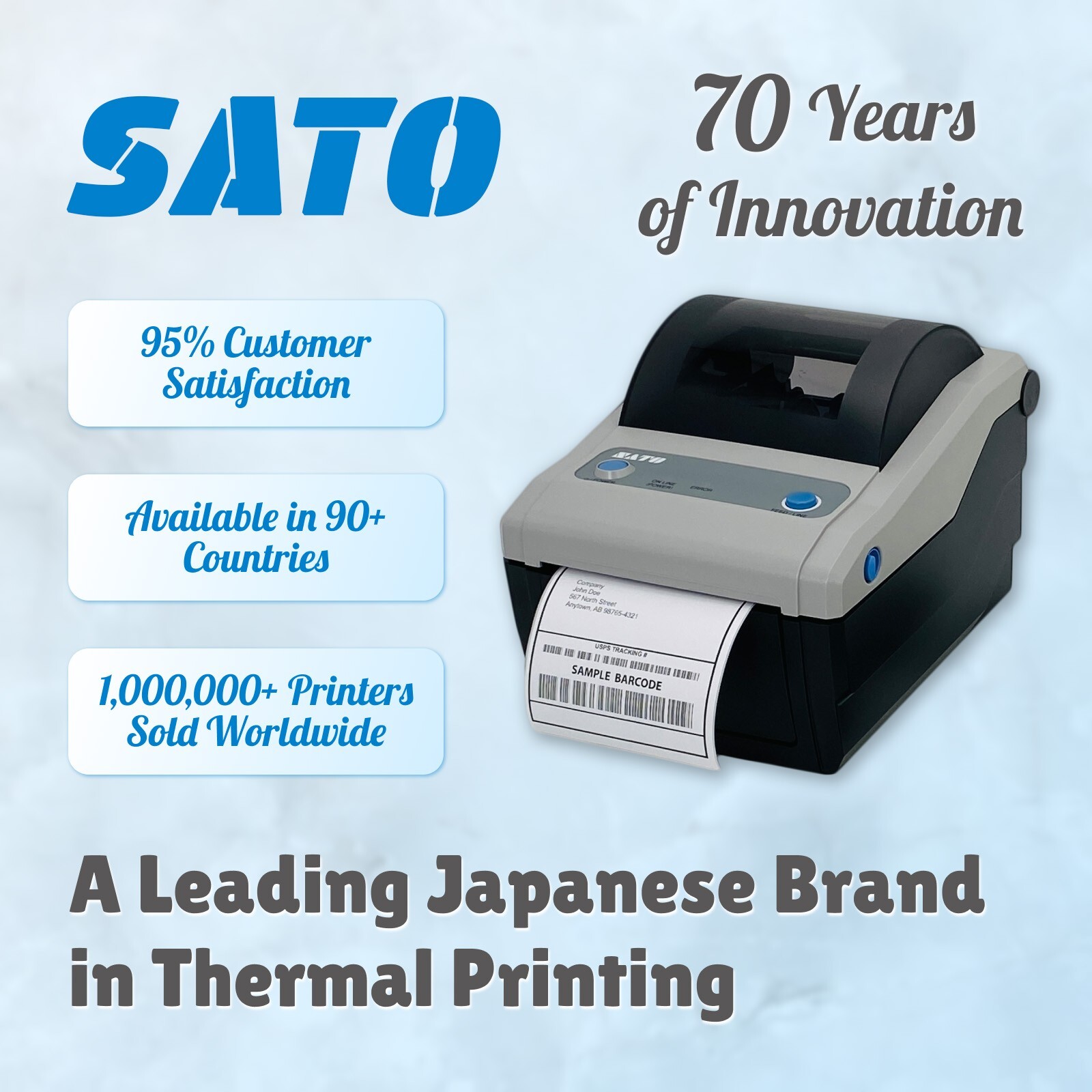 SATO CG412DT 4" High-Quality Japanese Label Printer Leading Industry Brand