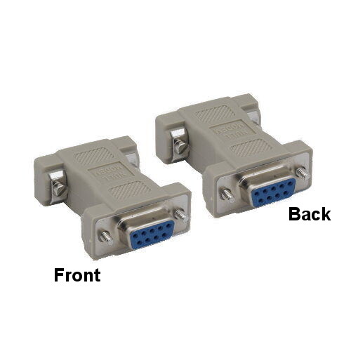 Kentek Null Modem DB9 Female/Female Adapter Molded Connector Serial Port RS232