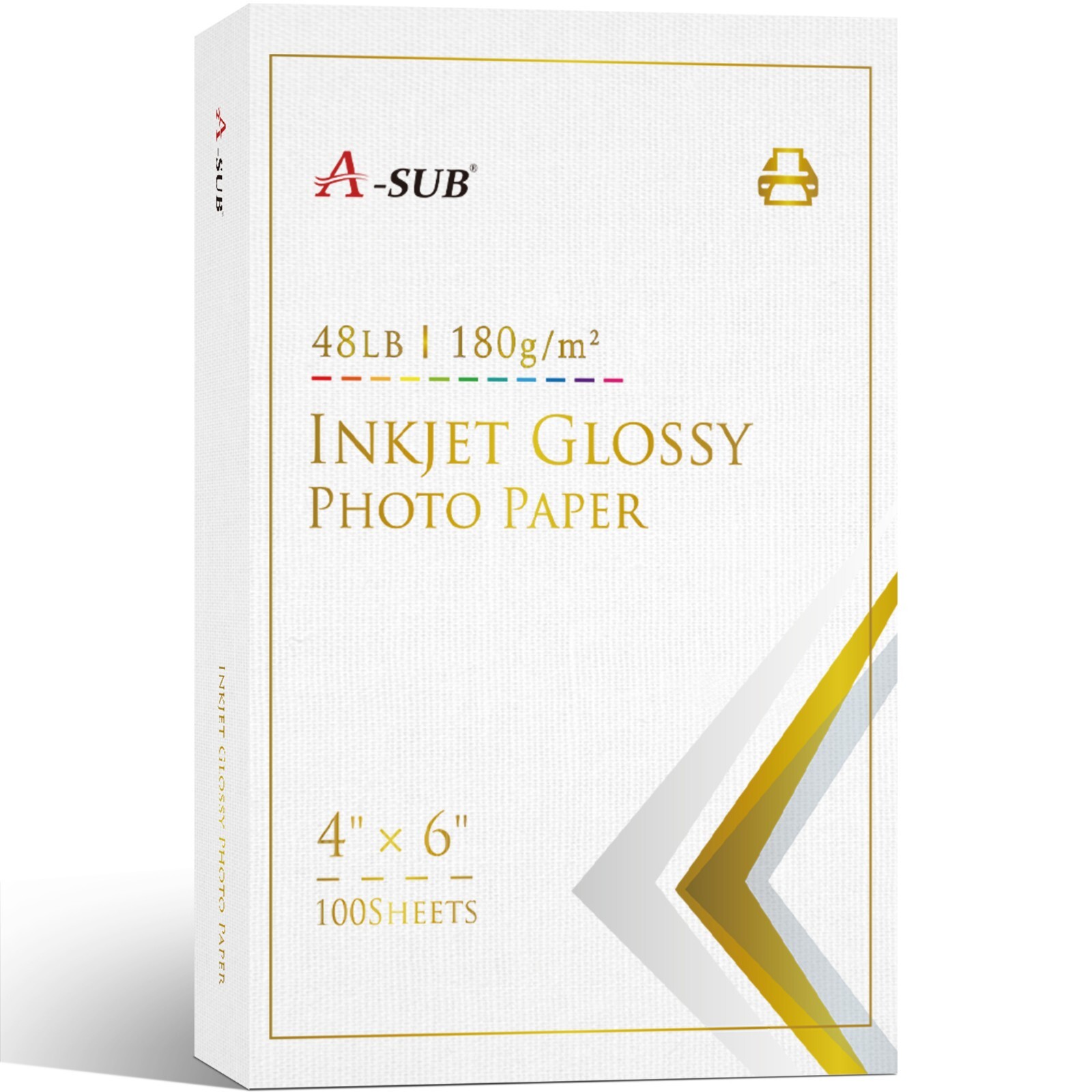 Lot Multi-size A-SUB Premium Glossy Photo Paper 48LB Inkjet Printer Canon Epsn.