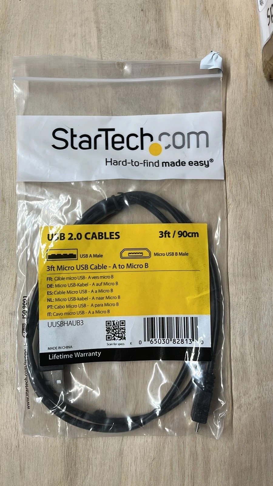 StarTech USB Cable A Male to Micro B Male High Speed Data & Charging 3FT 2.0