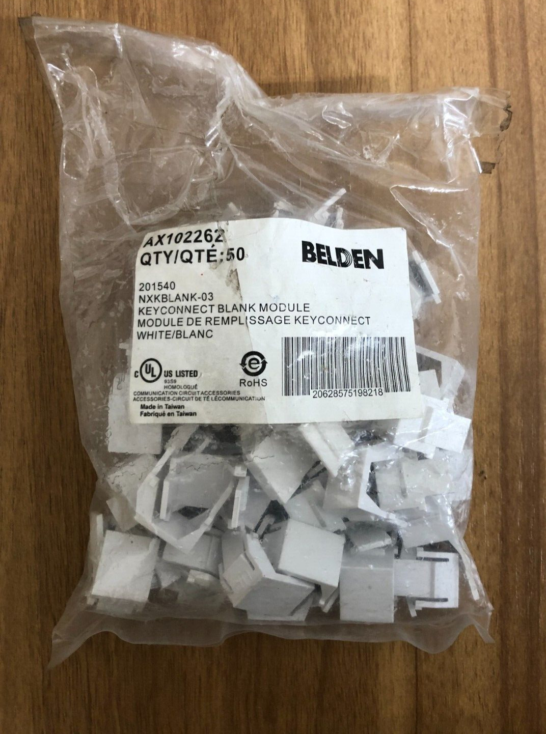 Belden AX102262  202230 Nxkblank-03  Keyconnect Blank Module White