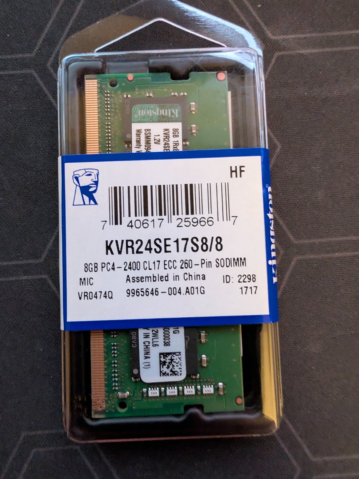 Kingston KVR24S17S8/8 8GB SODIMM Memory Ram