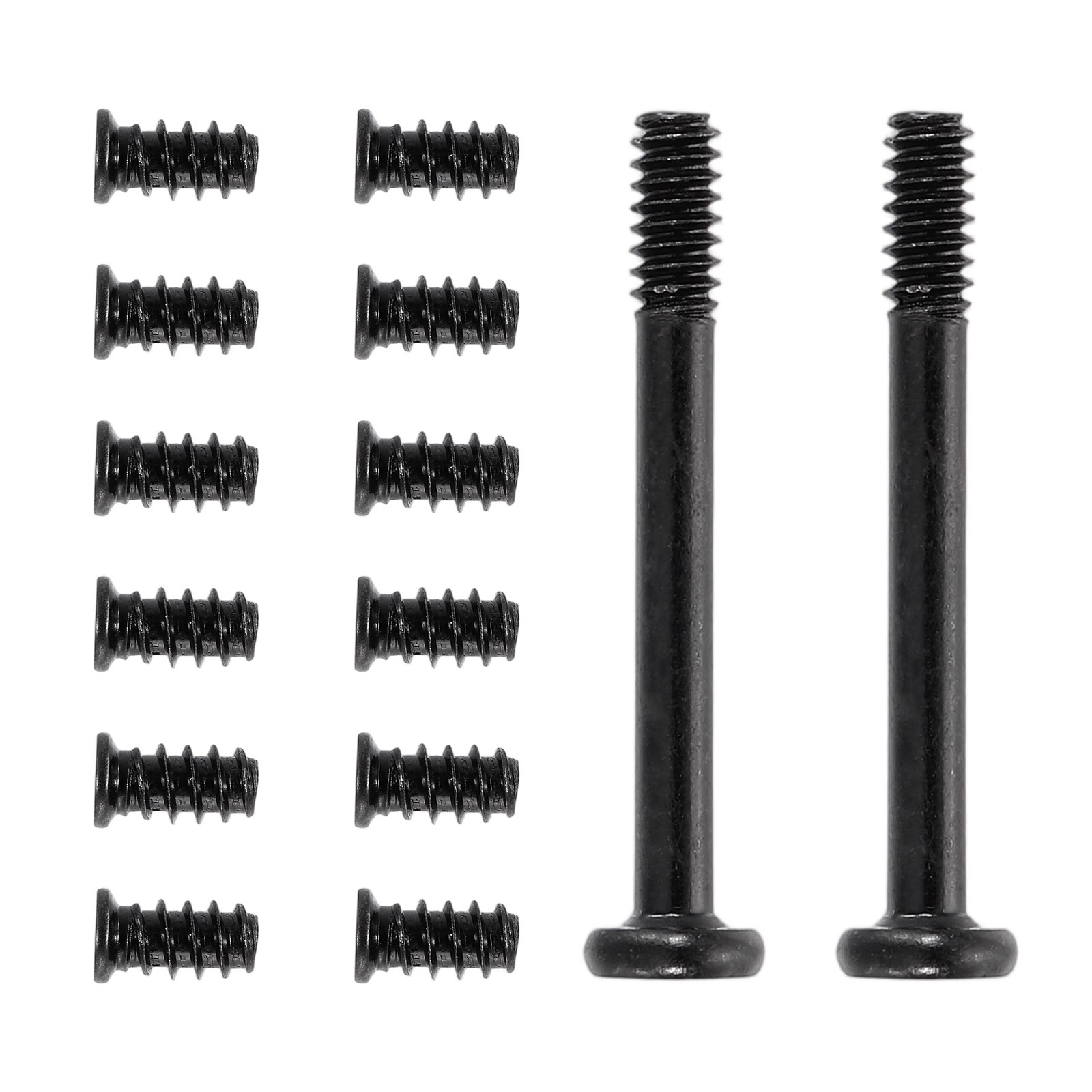 100Pcs (50pcs #6-32x30, 50pcs M5x10) Computer Case Fan Screws Kit for DIY, Black