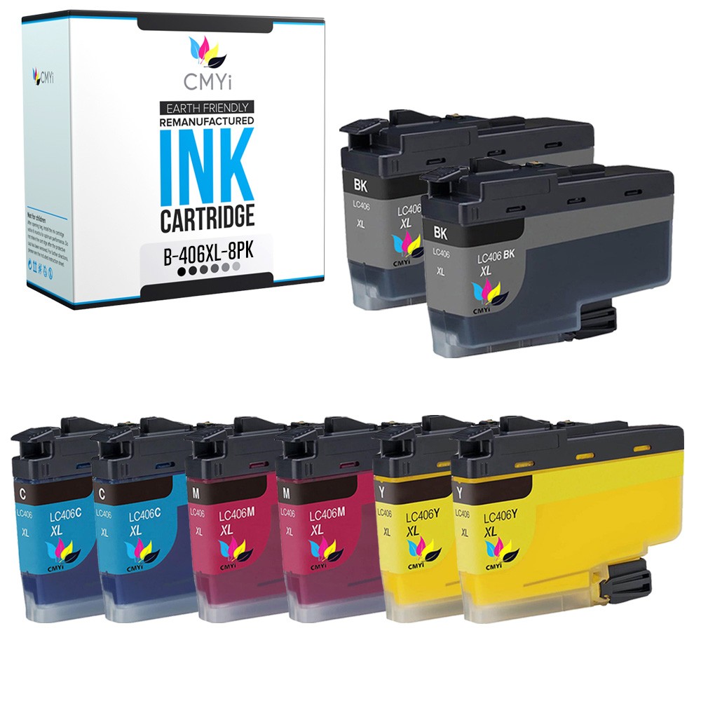 CMYi Compatible 8PK LC406XL Combo Pack fits Brother MFC J4340DW J4345DW J4535DW