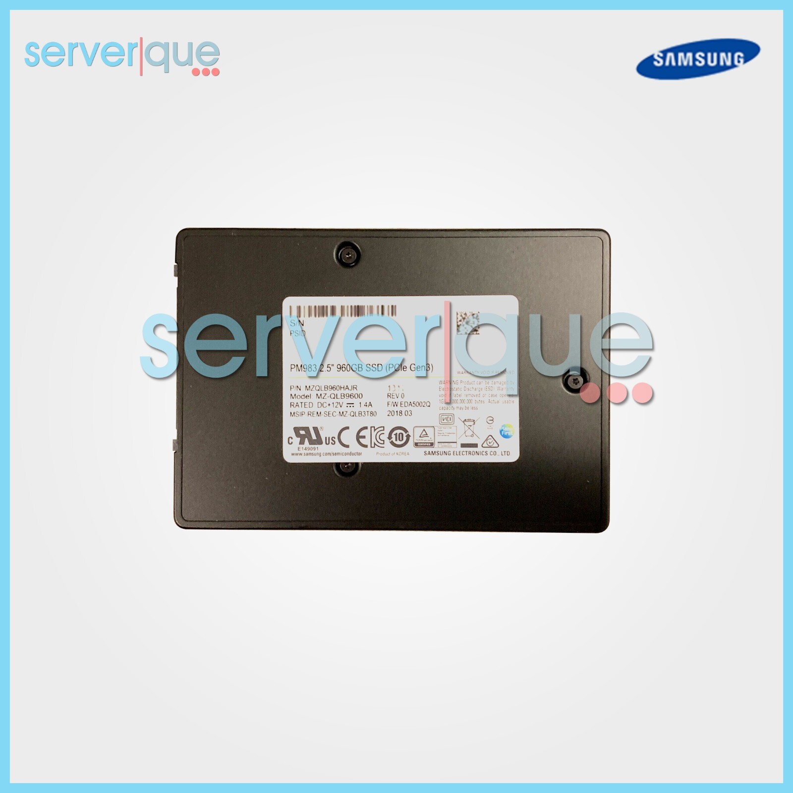 MZ-QLB9600 Samsung PM983 960GB PCIe Gen3 NVMe 2.5" SSD MZQLB960HAJR