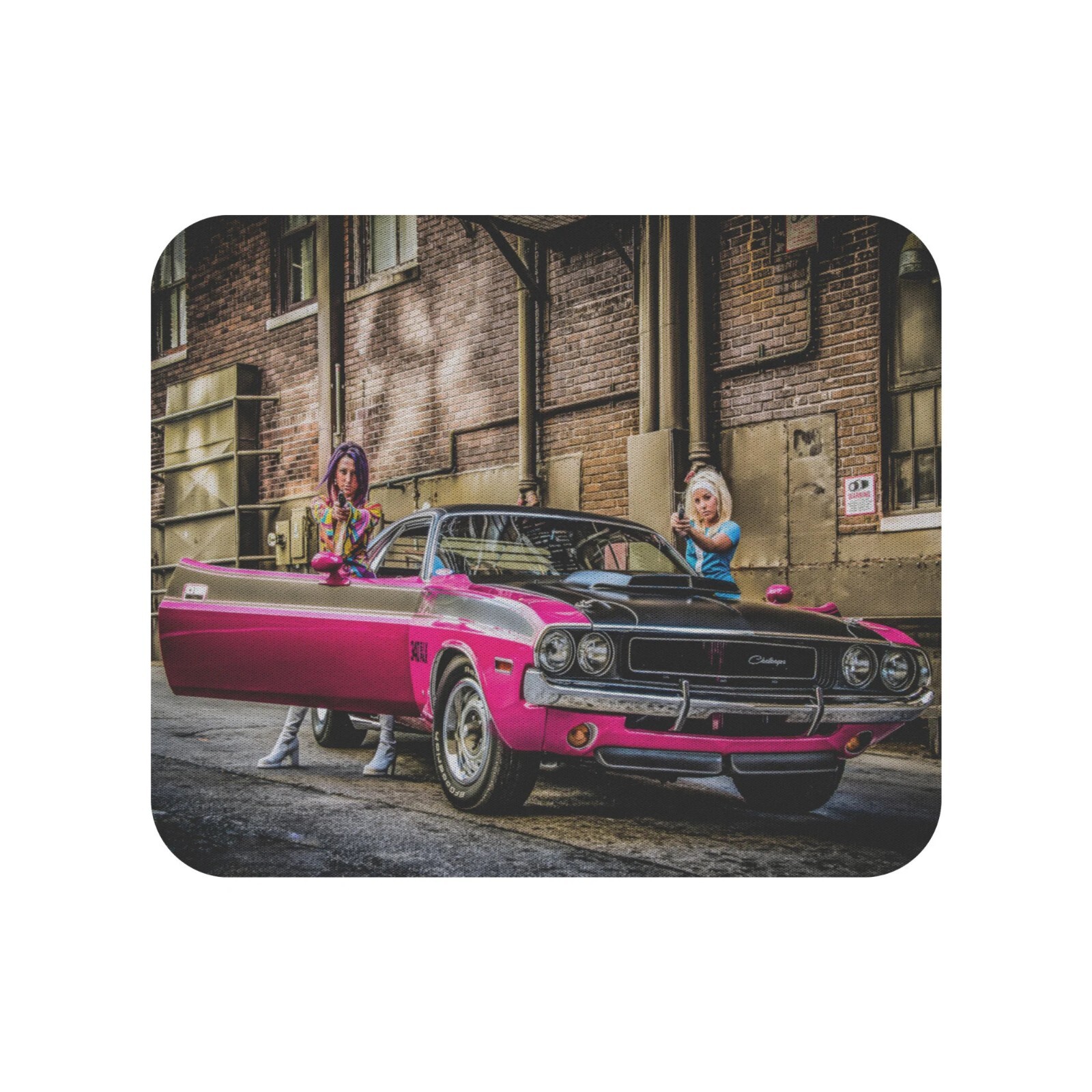 1970 Dodge Challenger T/A 340 Six Pack Panther Pink Muscle Car Mouse Pad Gift