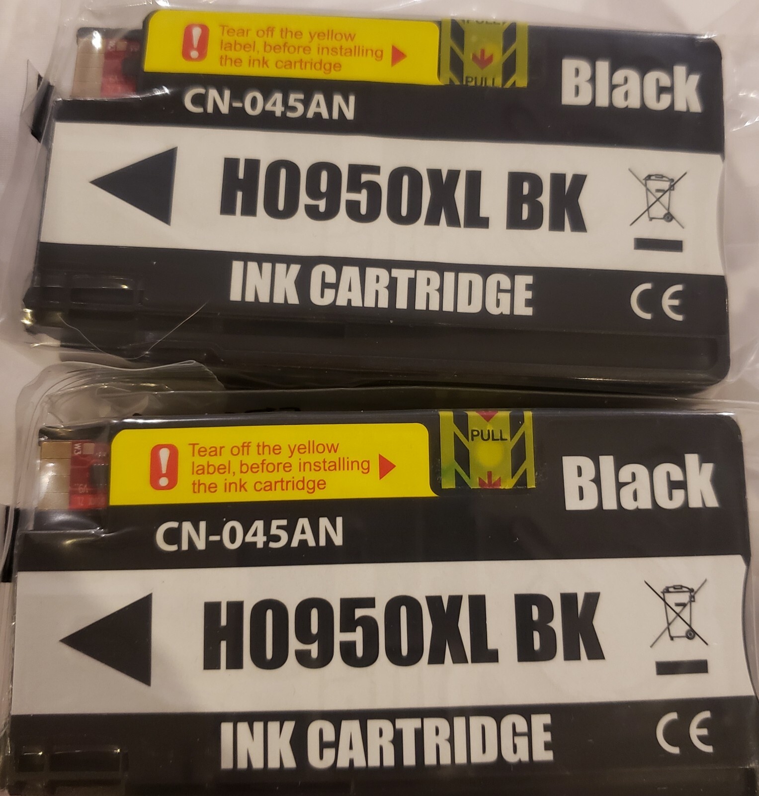 NEW Black Ink Cartridges H0950XL BK CN-045AN (Pack of 2) HP 950XL High Yield