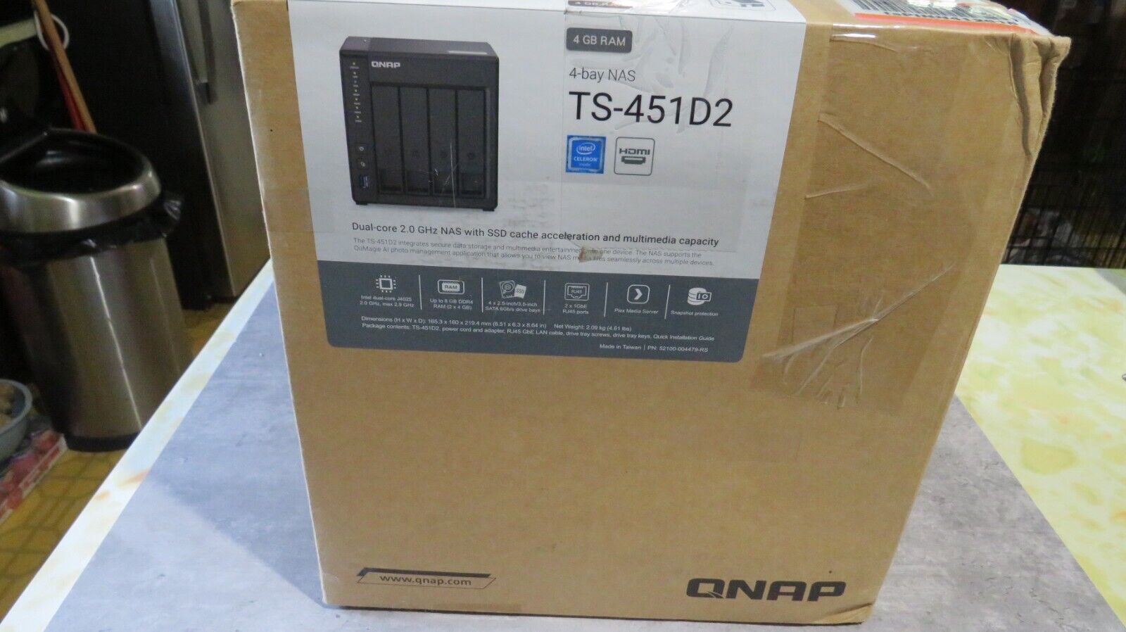 QNAP TS-451D2-4G 4 Bay, Intel Celeron, J4025 Diskless