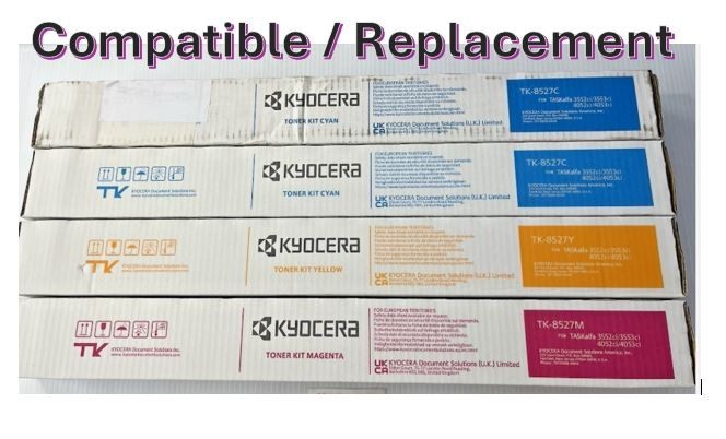 Compatible Kyocera TK-8527 Toner Set of four, TK8527C, TK8527K, TK8527M, TK8527Y