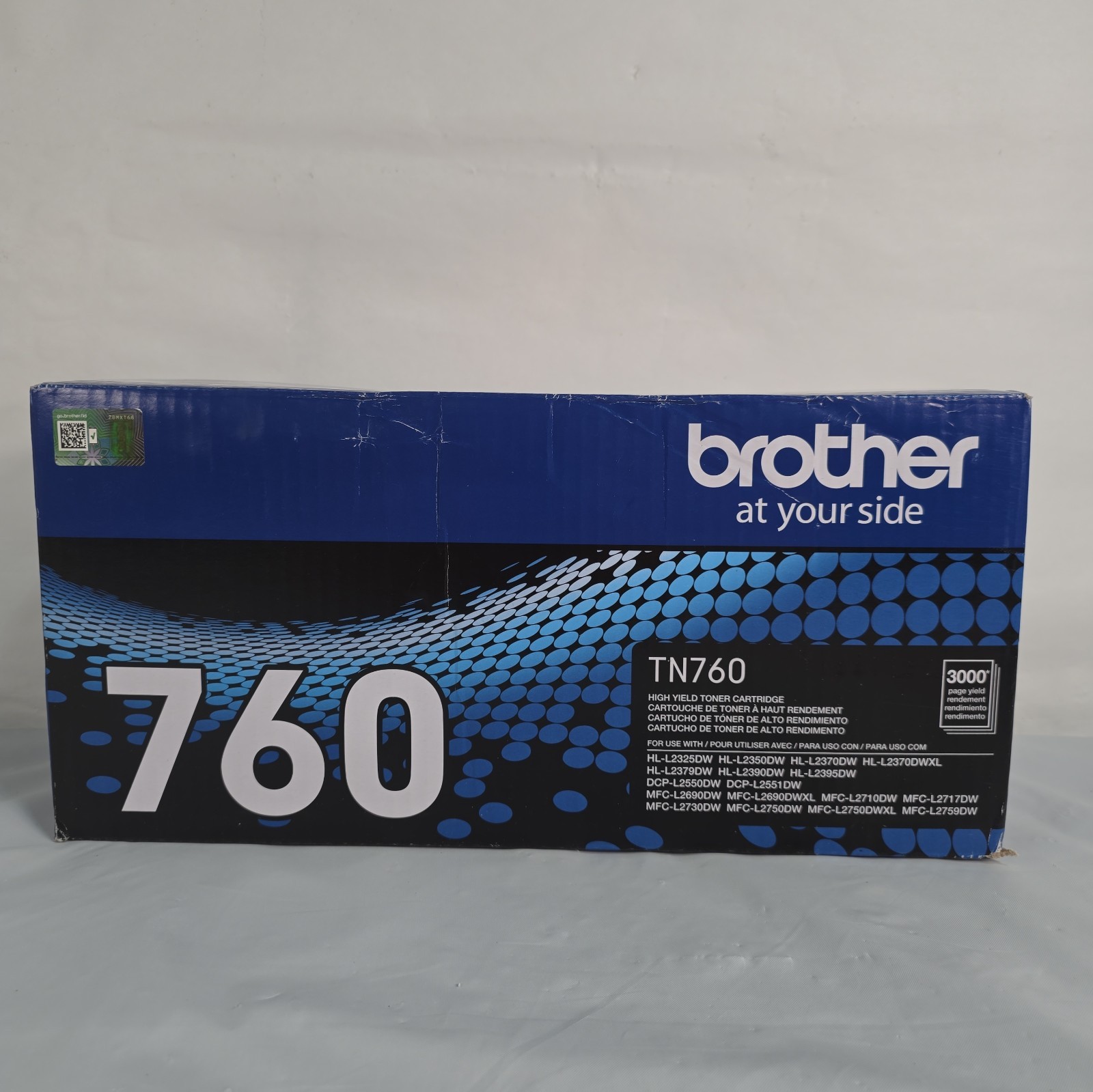 Genuine Brother TN760 Black High Yield Toner Cartridge - New Open Box