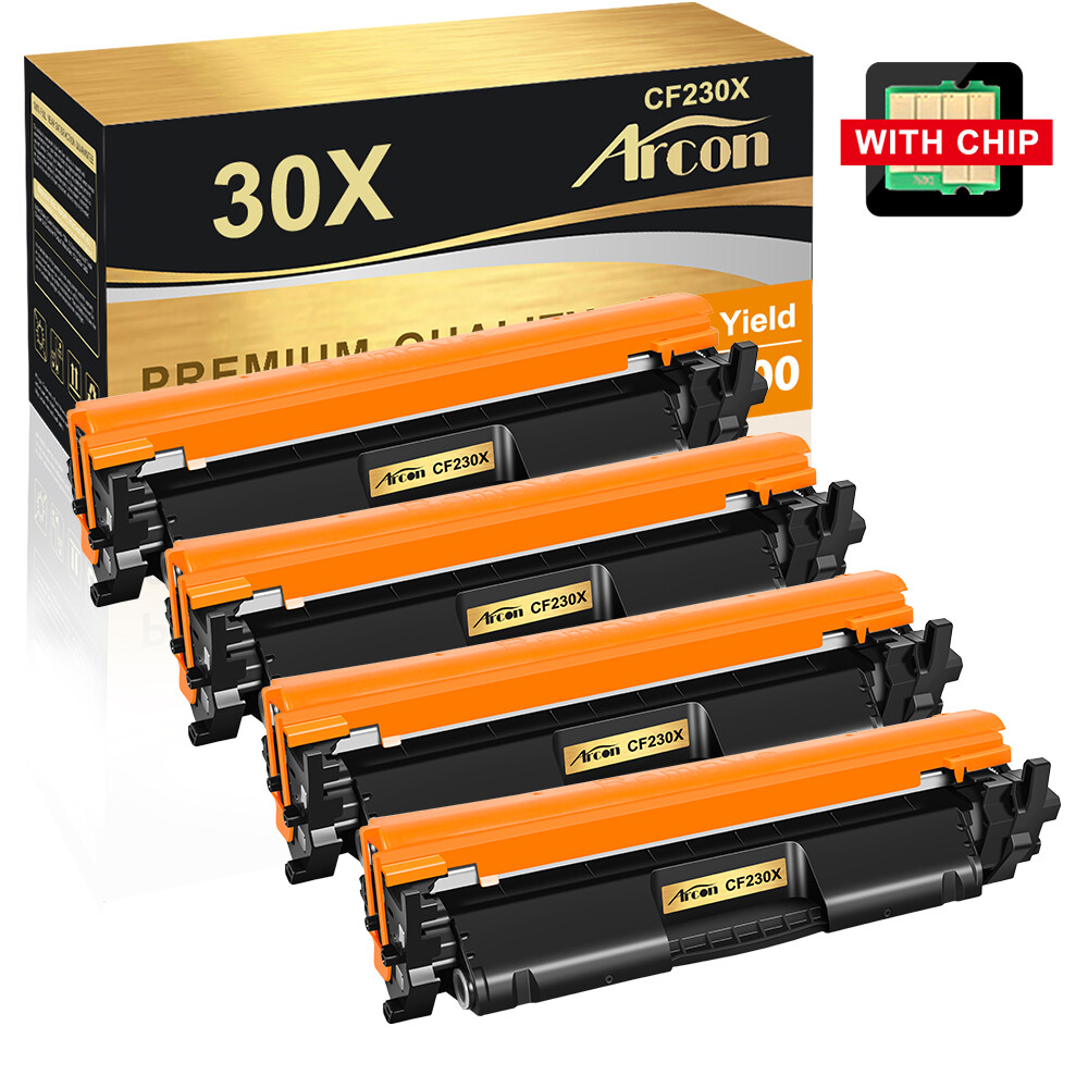 4 PCS CF230X Toner Compatible for HP 30X LaserJet Pro M203dw MFP M227fdw M227fdn
