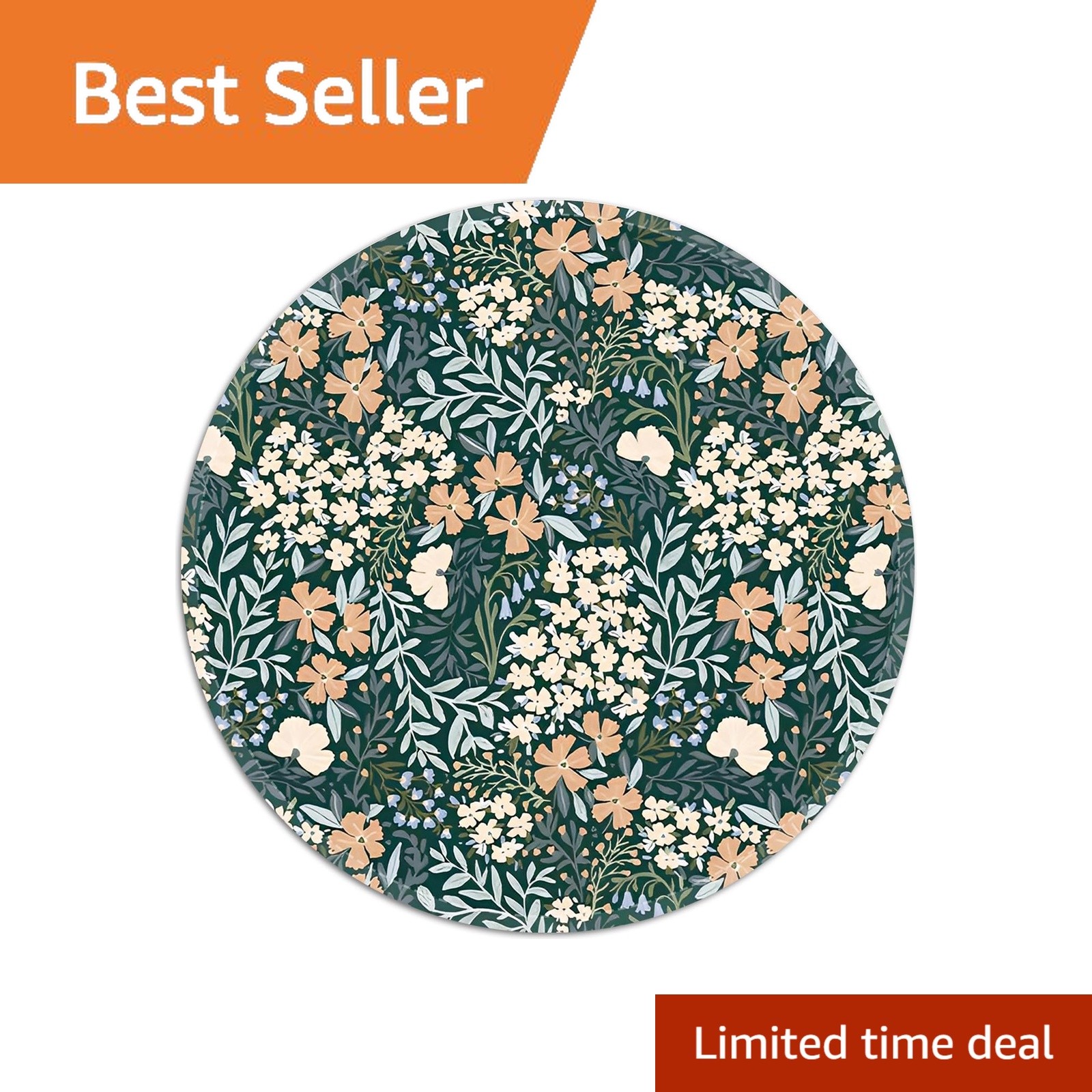 FROGIGO Cute Round Mouse Pad, Vintage Wildflower