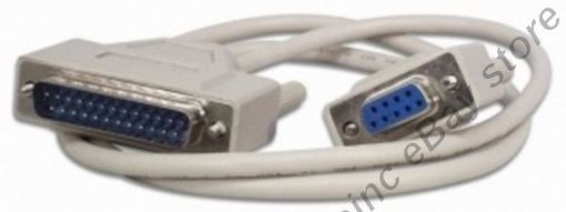 Lot50x 3ft short DB9pin Female~DB25 Male Straight RS232 Serial/Modem Cable/Cord
