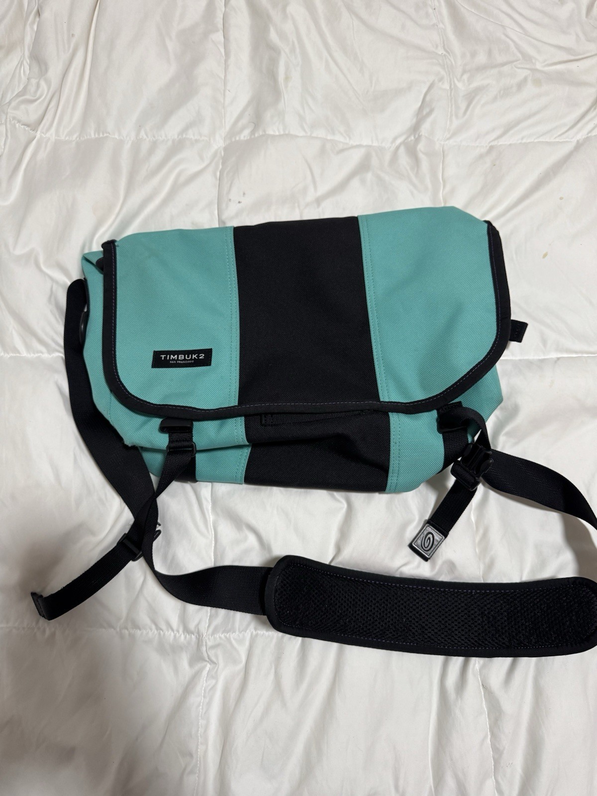 TIMBUK2 Messenger Bag Blue Laptop Medium Classic Straps 17x13x5 H01