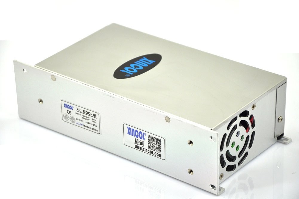 XINCOL ACDC SMPS AC110V/220V to DC12V 50A 600W Switched Mode Switching Power ...
