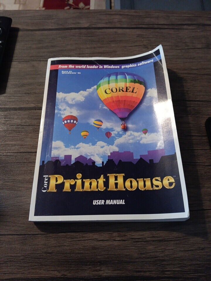 Vintage 1995 Corel Print House User Manual Used