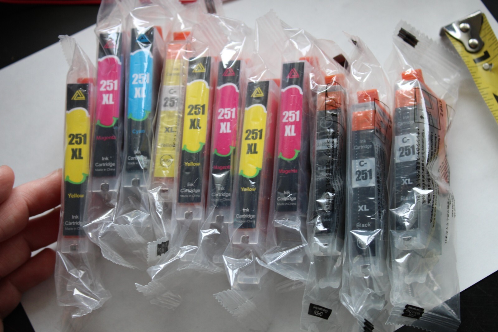 EZ INK 251XL: Black Cyan Magenta-Yellow-251 - Lot