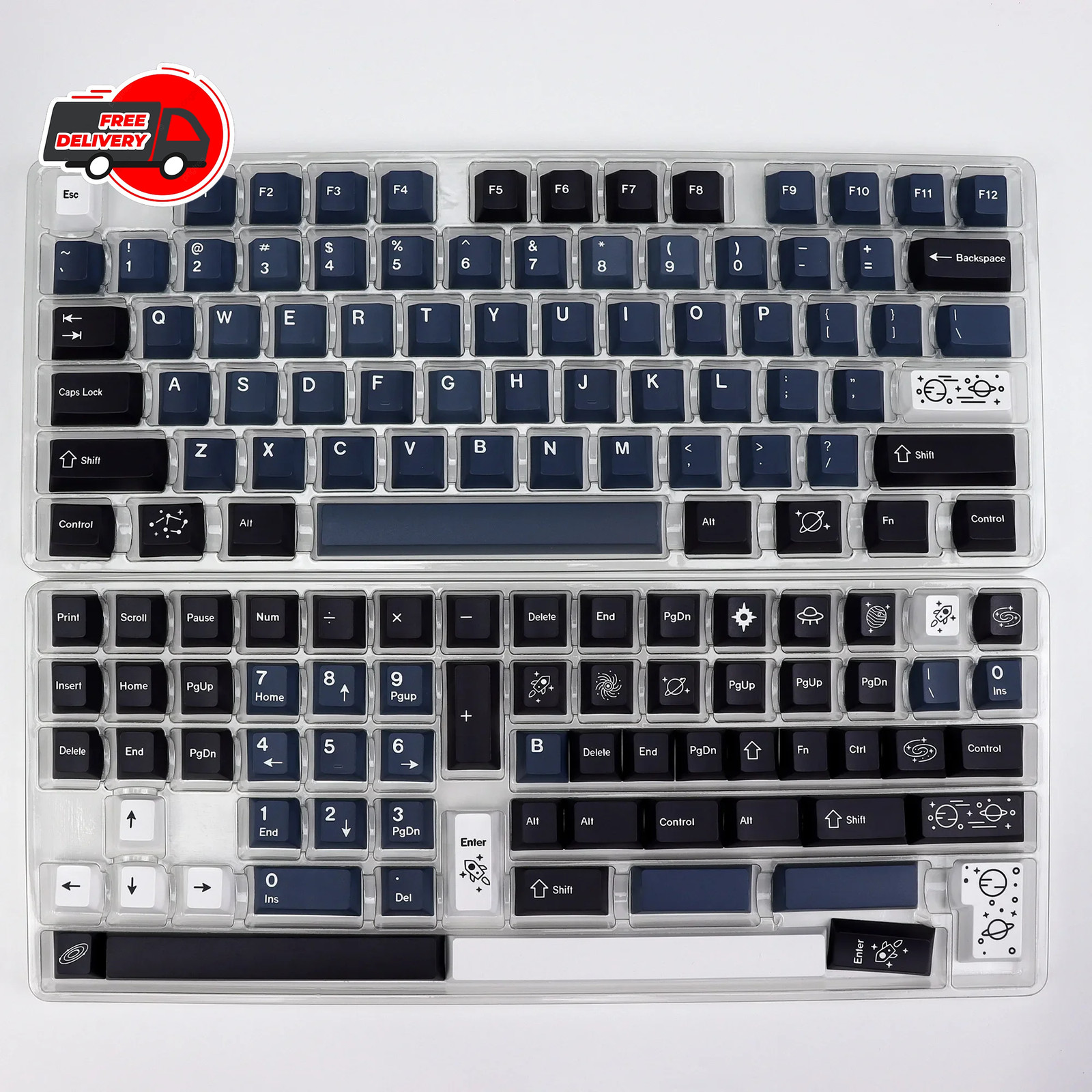 KBDiy GMK Galaxy Keycaps 140-Key PBT Cherry Profile Mechanical Keyboard Set