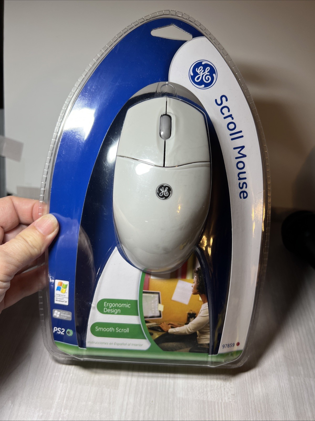 GE Scroll Mouse 97859 Smooth Scroll Connected Ergonomic