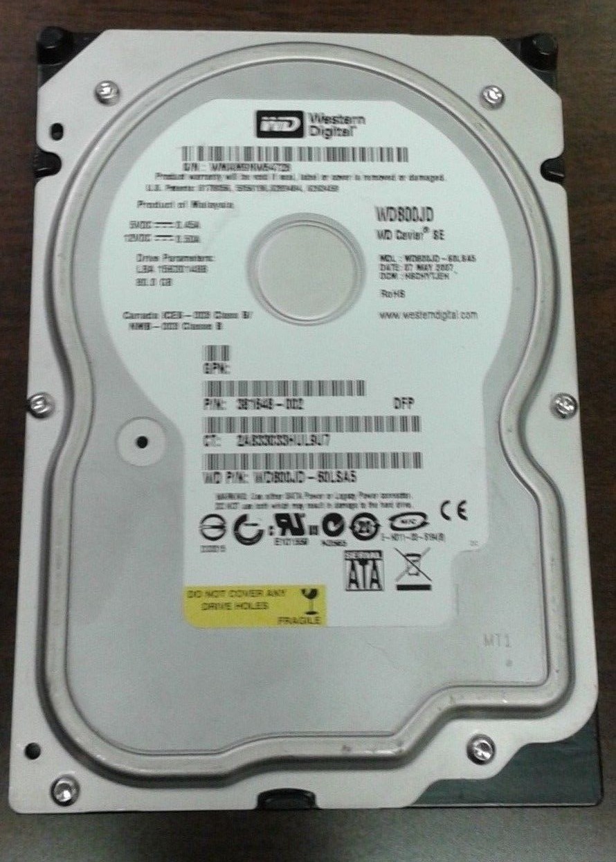 Western Digital Caviar SE 80GB SATA 3.5 WD800JD-60lSA5 DCM HSCHYTJEH HDD