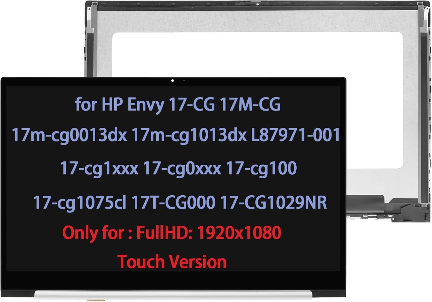 L87971-001 for HP Envy 17-CG1075CL 17-CG1065CL FHD LCD Touch Screen Replacement