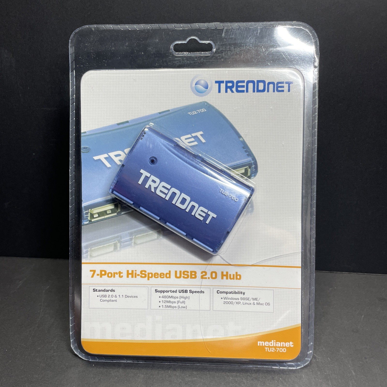 TRENDnet TU2-700 High Speed USB 2.0 7-port Hub /w Power adapter New Pls See Pics