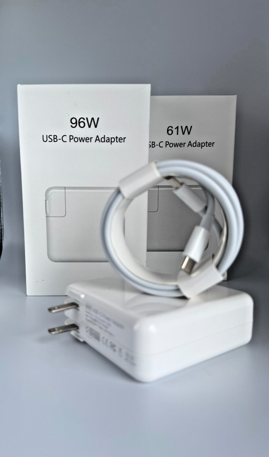 USB-C Charger 61W/96W for MacBook Pro/Air & iPad | Fast PD | Includes Cable