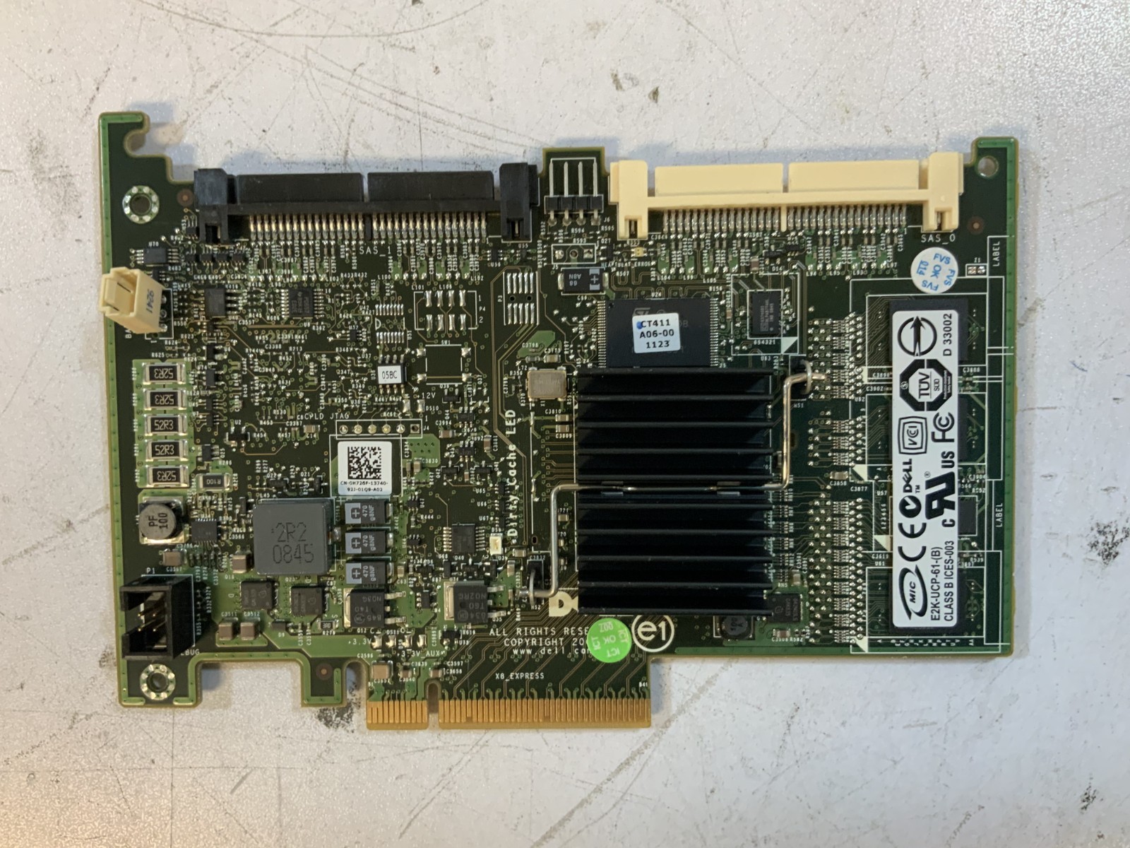 Dell E2K-UCP-61 Poweredge 6i PCI-e X8 SAS RAID Controller Card "P4C"