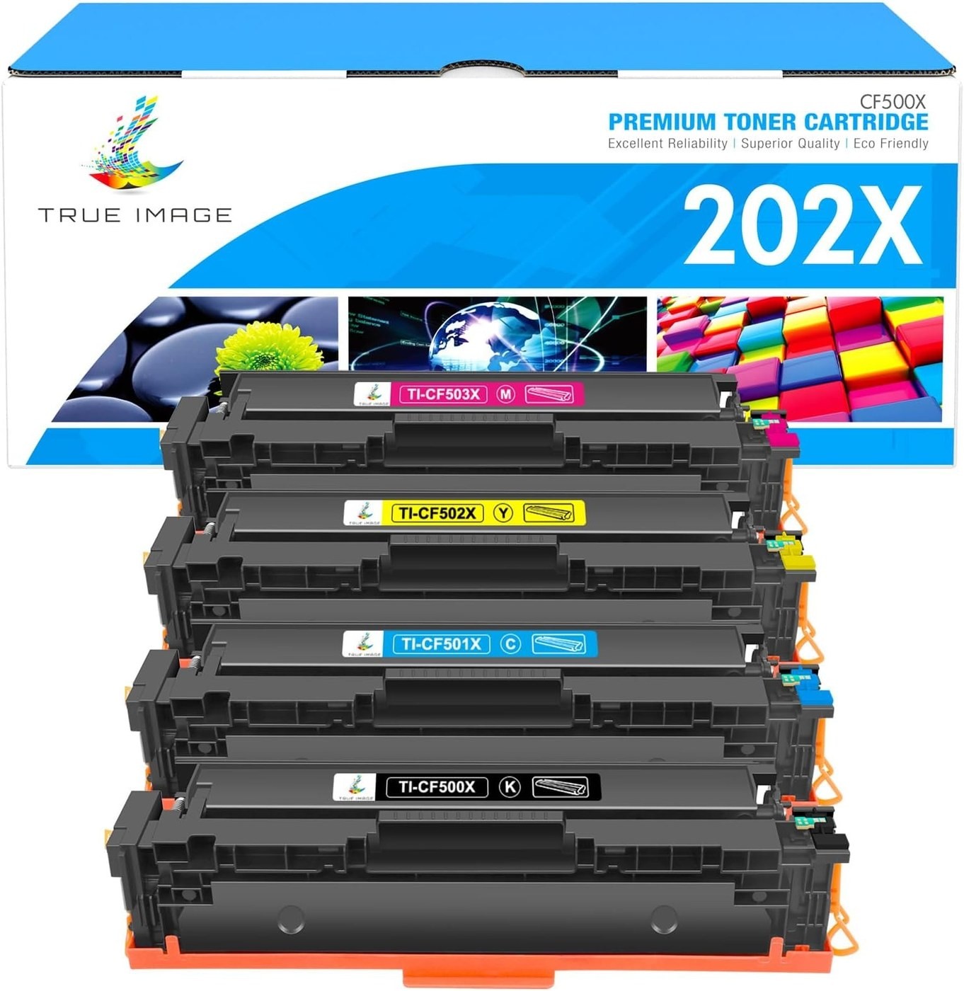 True Image 202X Compatible Toner 4-Pack TICF500X/C0054X-4CL