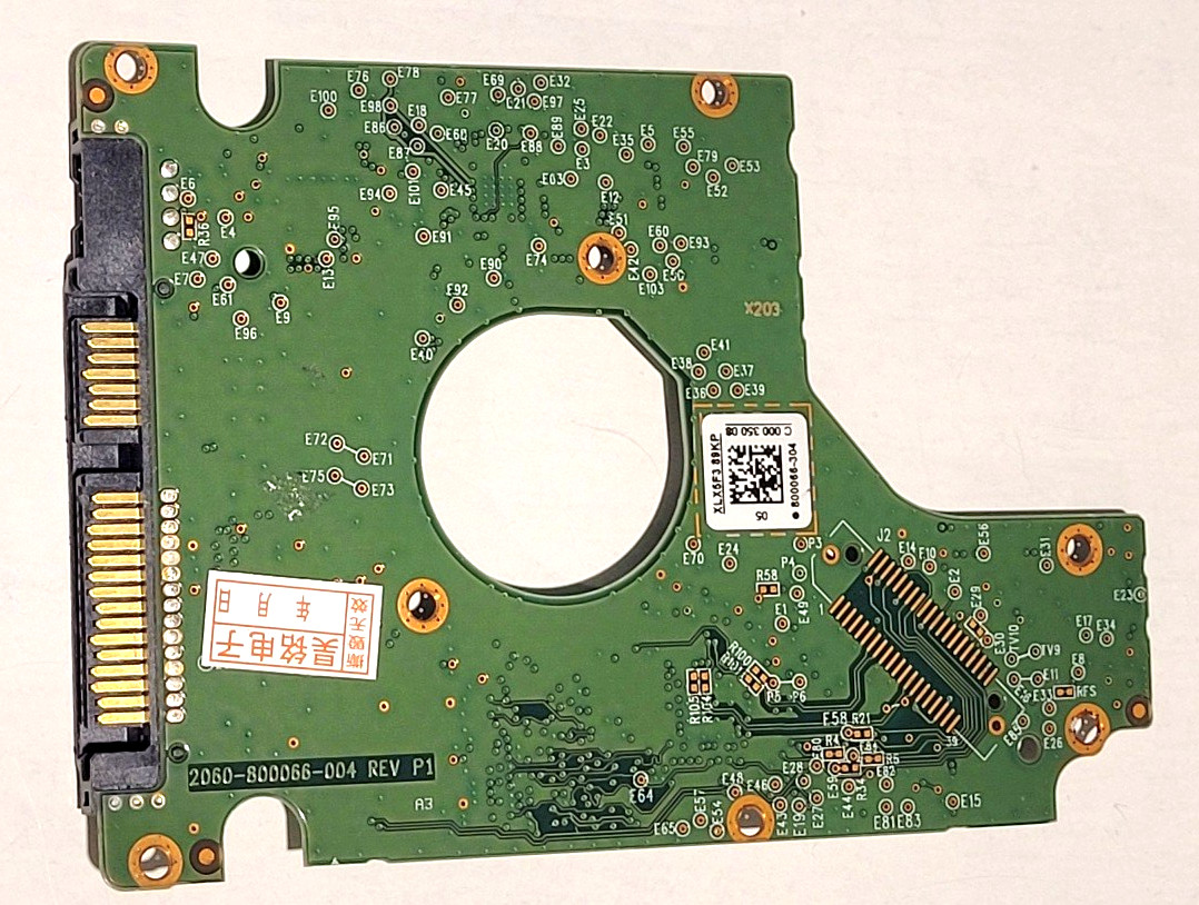 Western Digital UNLOCKED/LOCKLESS PCB 2060-800066-004 REV P1 SATA 800066-304