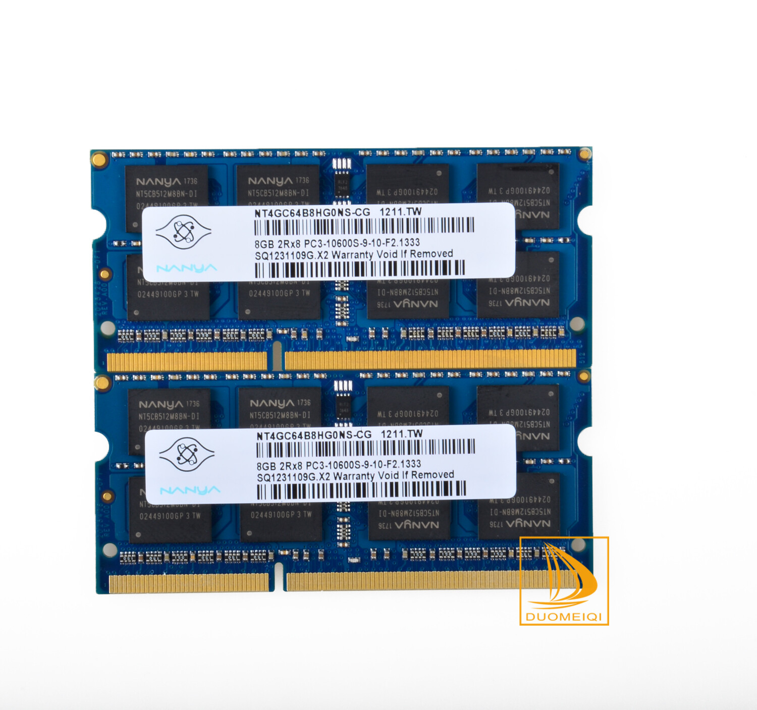 2pcs Nanya 8GB 2RX8 PC3-10600S DDR3 1333Mhz 204Pin SODIMM Laptop Memory RAM #S25