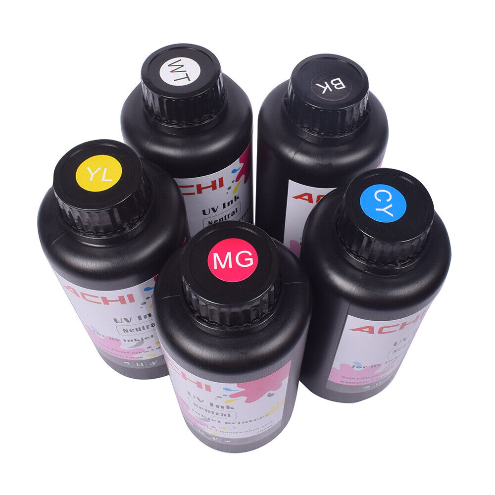 8*500ml UV INK For 6090 Printer & Epson XP600/TX800 Series Nozzle CMYK-W-V LC/LM