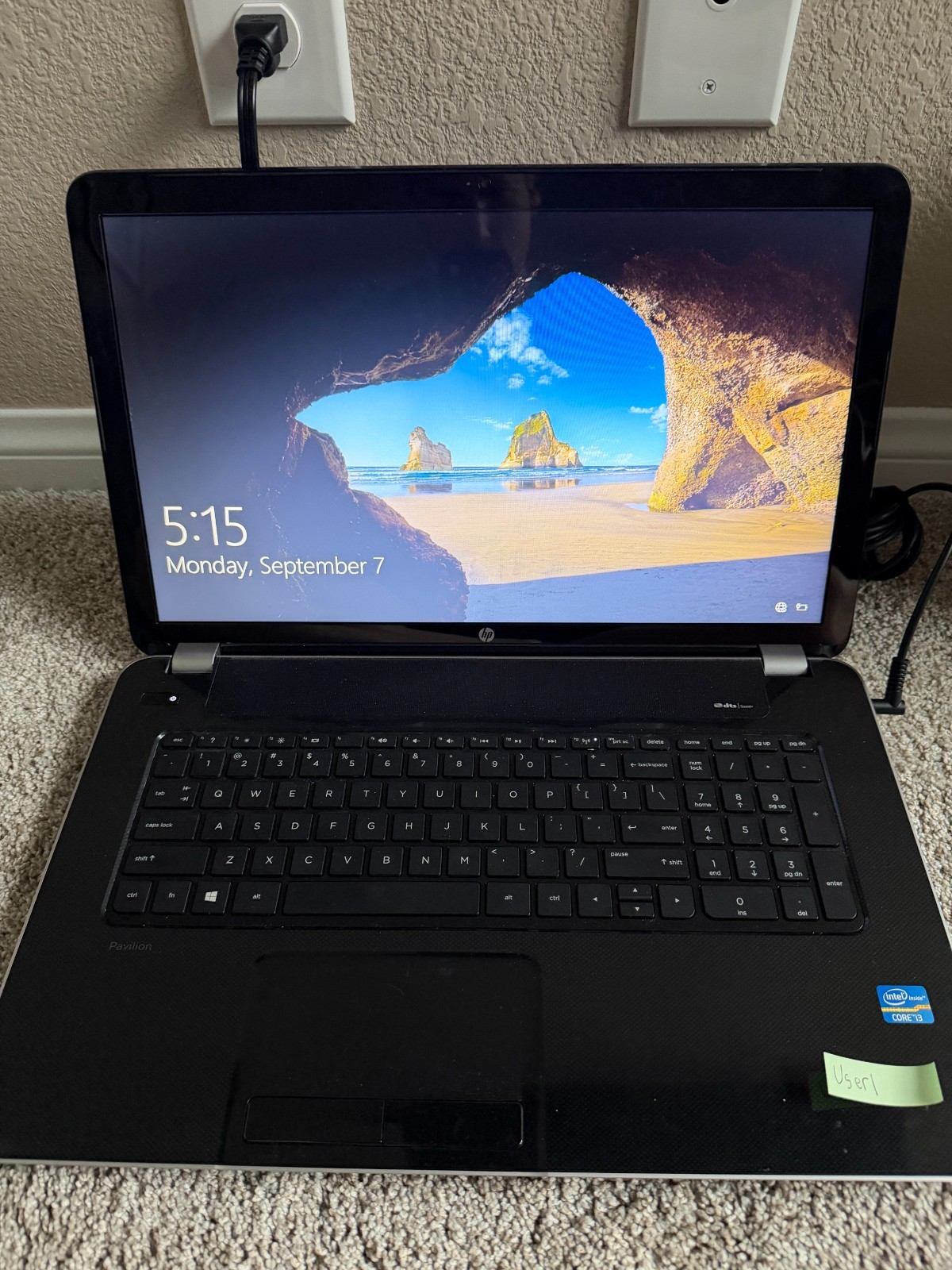 HP 17 inch Laptop Intel i3-3110M CPU @ 2.40GHz, 6GB RAM, Silver
