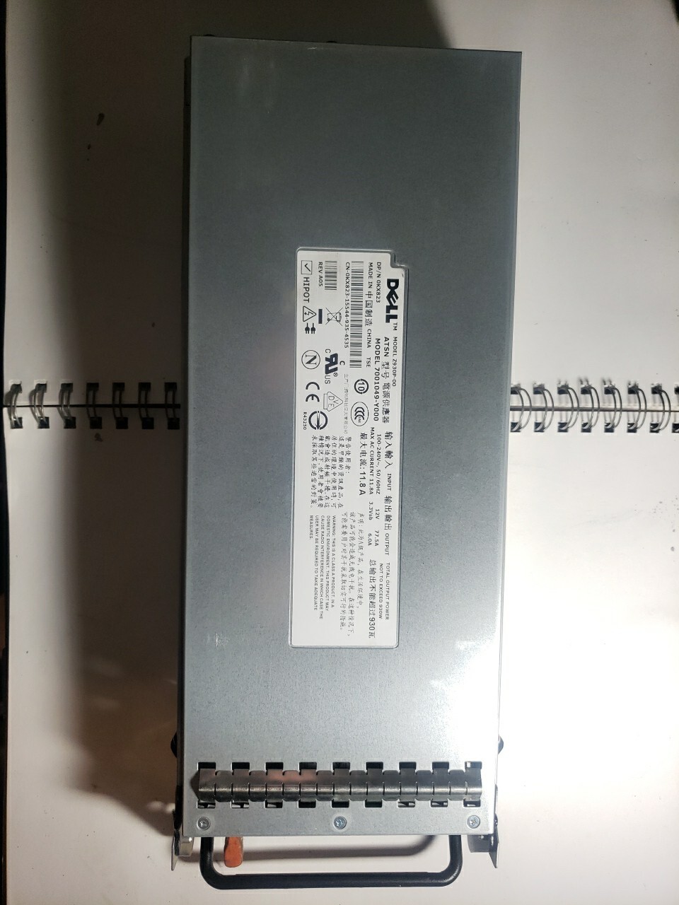 GENUINE Dell KX823 Z930P-00 930W Power Supply For Poweredge 2900 7001049-Y000