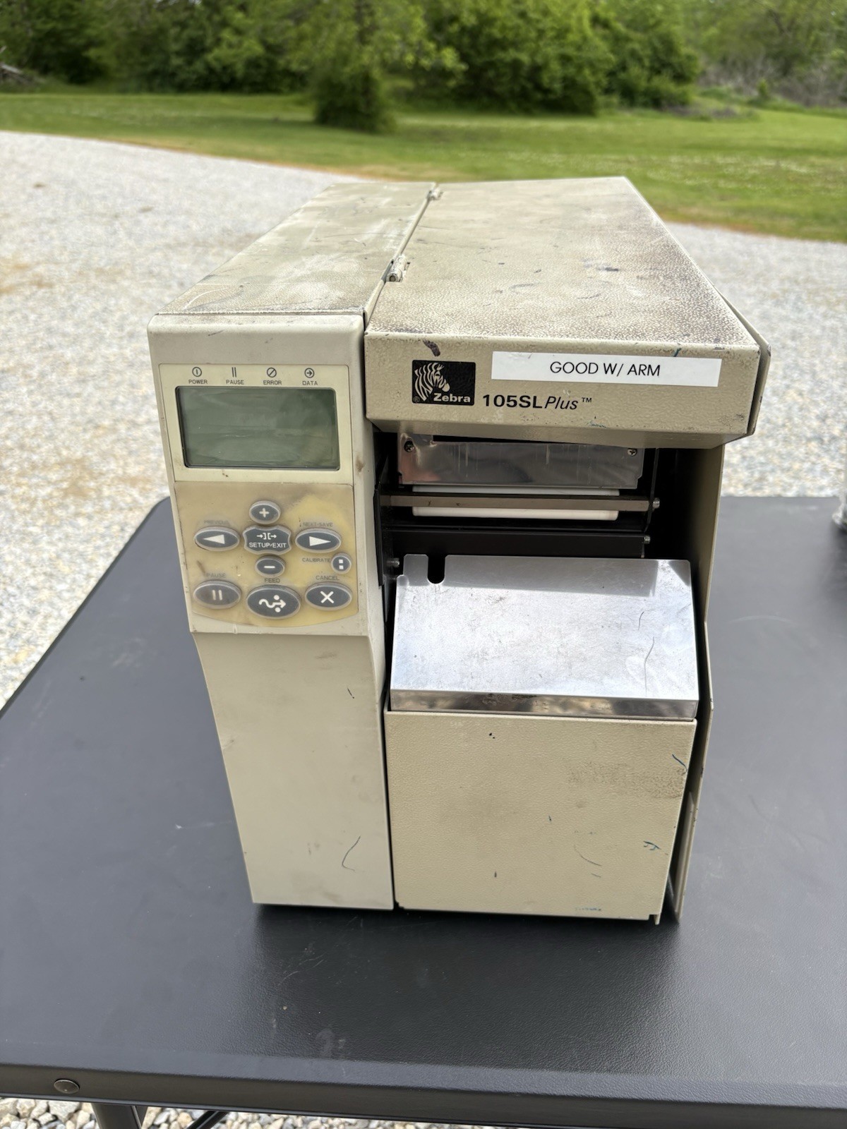 Zebra 105SL Plus  Thermal Printer w/ Rewind and Label Peeler READ 5