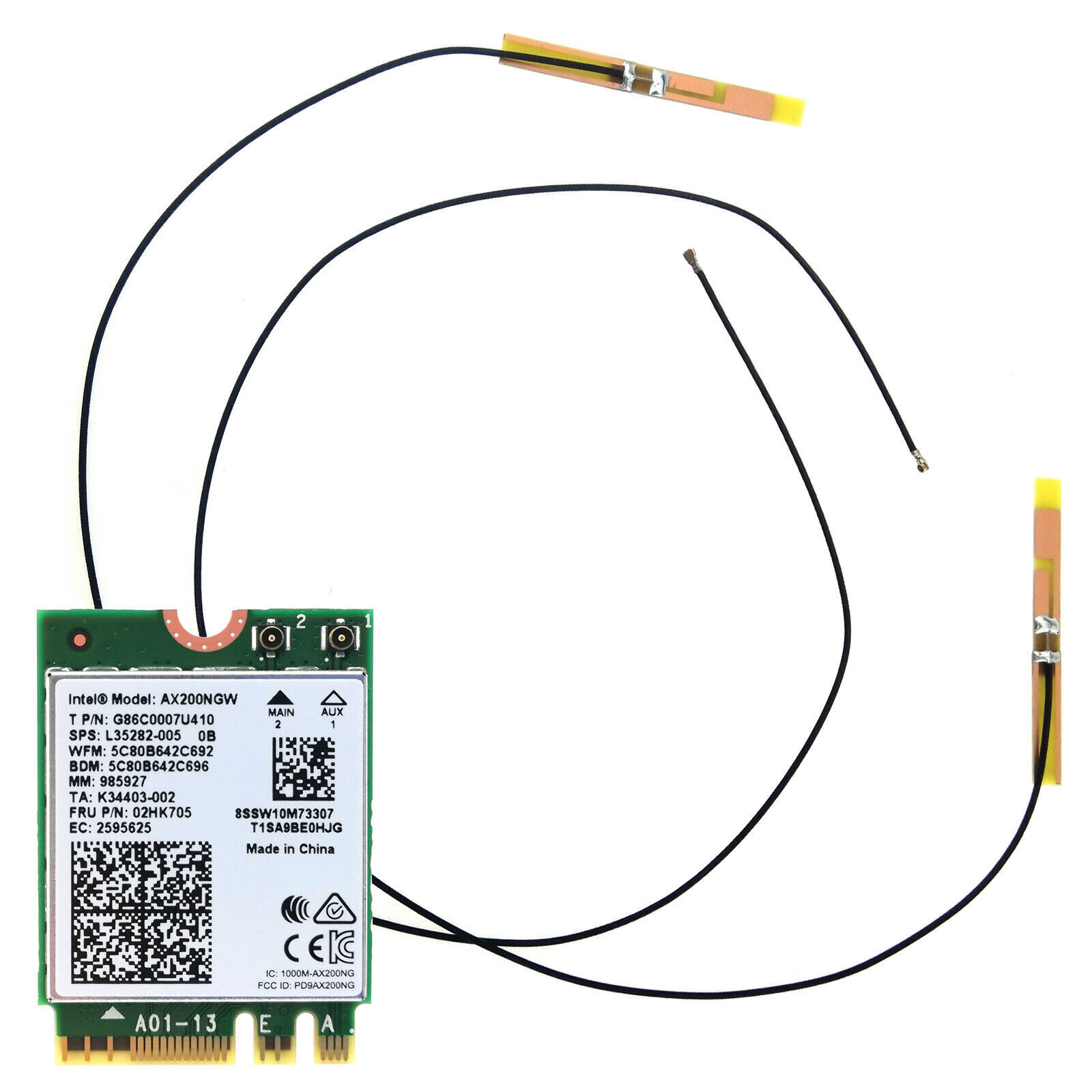 AX200 M.2 Wireless Network Card AX200NGW PCB Antenna Wire AX WiFi 6 Bluetooth