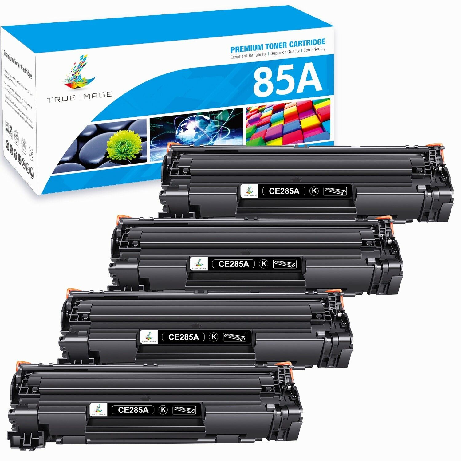 4 Pack For HP Laserjet 85A P1102w Black Ink Premium Toner Print Cartridge CE285A