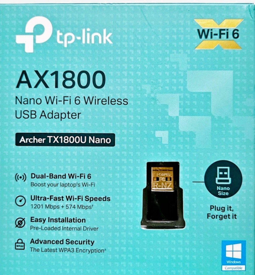 TP-Link Nano USB WiFi 6 Adapter for Desktop PC -AX1800 USB Wireless Adapter