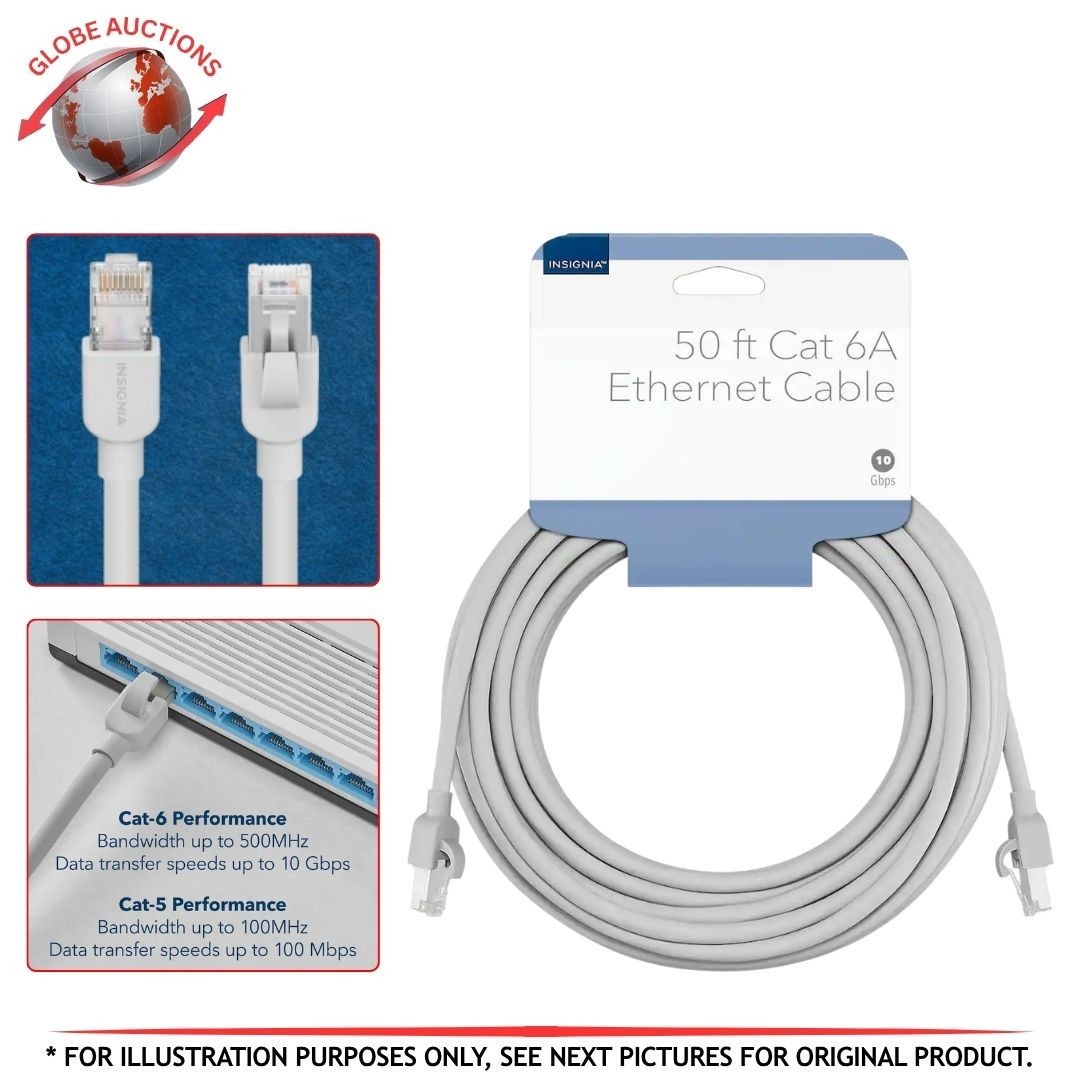 Insignia 50-ft Cat 6A Ethernet Cable with 24K gold-plated Connectors_NS-NC6A5026